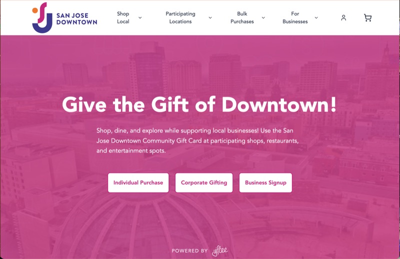 Custom branded community card sales page